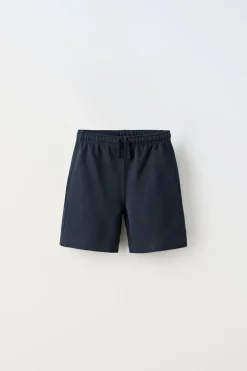 CALÇÕES BERMUDA DE FELPA LISOS-ZARA Store