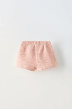 CALÇÕES BERMUDA DE MALHA COM FLOR-ZARA Flash Sale
