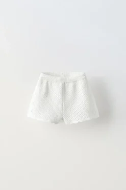 CALÇÕES BERMUDA DE MALHA CROCHÉ-ZARA Shop