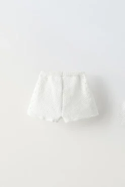 CALÇÕES BERMUDA DE MALHA CROCHÉ-ZARA Shop