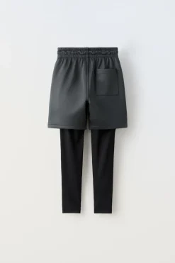 CALÇÕES BERMUDA LEGGINGS COM MENSAGEM-ZARA Store