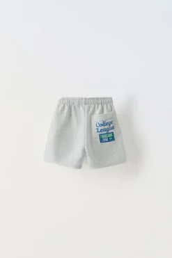 CALÇÕES BERMUDA MENSAGEM ETIQUETA-ZARA Cheap