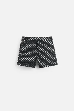 ZARA Acessórios^CALÇÕES DE BANHO CURTOS COM ESTAMPADO ABSTRATO Preto