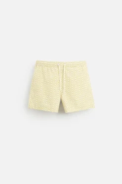 ZARA Acessórios^CALÇÕES DE BANHO REGULAR FIT COM ESTAMPADO GEOMÉTRICO Azeite