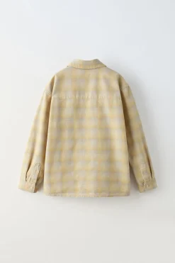 CAMISA AOS QUADRADOS-ZARA Fashion
