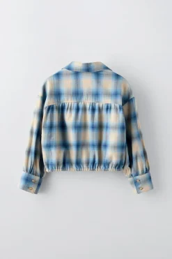 CAMISA AOS QUADRADOS-ZARA Sale