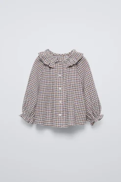 CAMISA AOS QUADRADOS-ZARA Best Sale