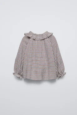 CAMISA AOS QUADRADOS-ZARA Best Sale