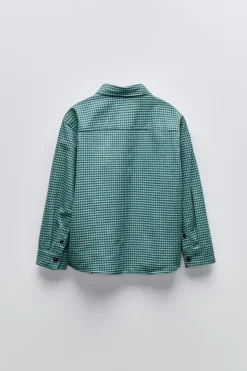 CAMISA AOS QUADRADOS-ZARA Store