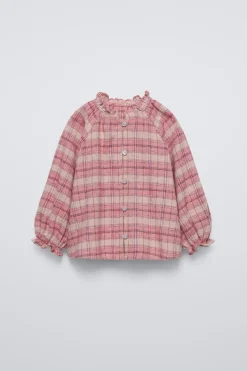 CAMISA AOS QUADRADOS-ZARA Hot