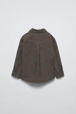 CAMISA AOS QUADRADOS-ZARA Best Sale