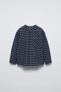 CAMISA AOS QUADRADOS-ZARA Cheap