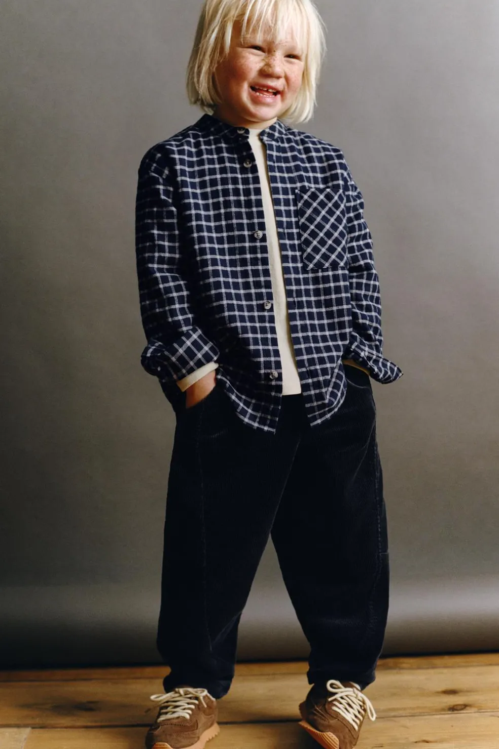 CAMISA AOS QUADRADOS-ZARA Cheap
