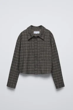 CAMISA AOS QUADRADOS-ZARA Cheap