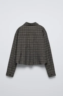 CAMISA AOS QUADRADOS-ZARA Cheap