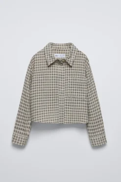 CAMISA AOS QUADRADOS-ZARA New