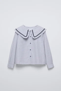 CAMISA AOS QUADRADOS-ZARA Flash Sale