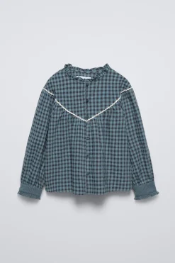 CAMISA AOS QUADRADOS-ZARA Shop