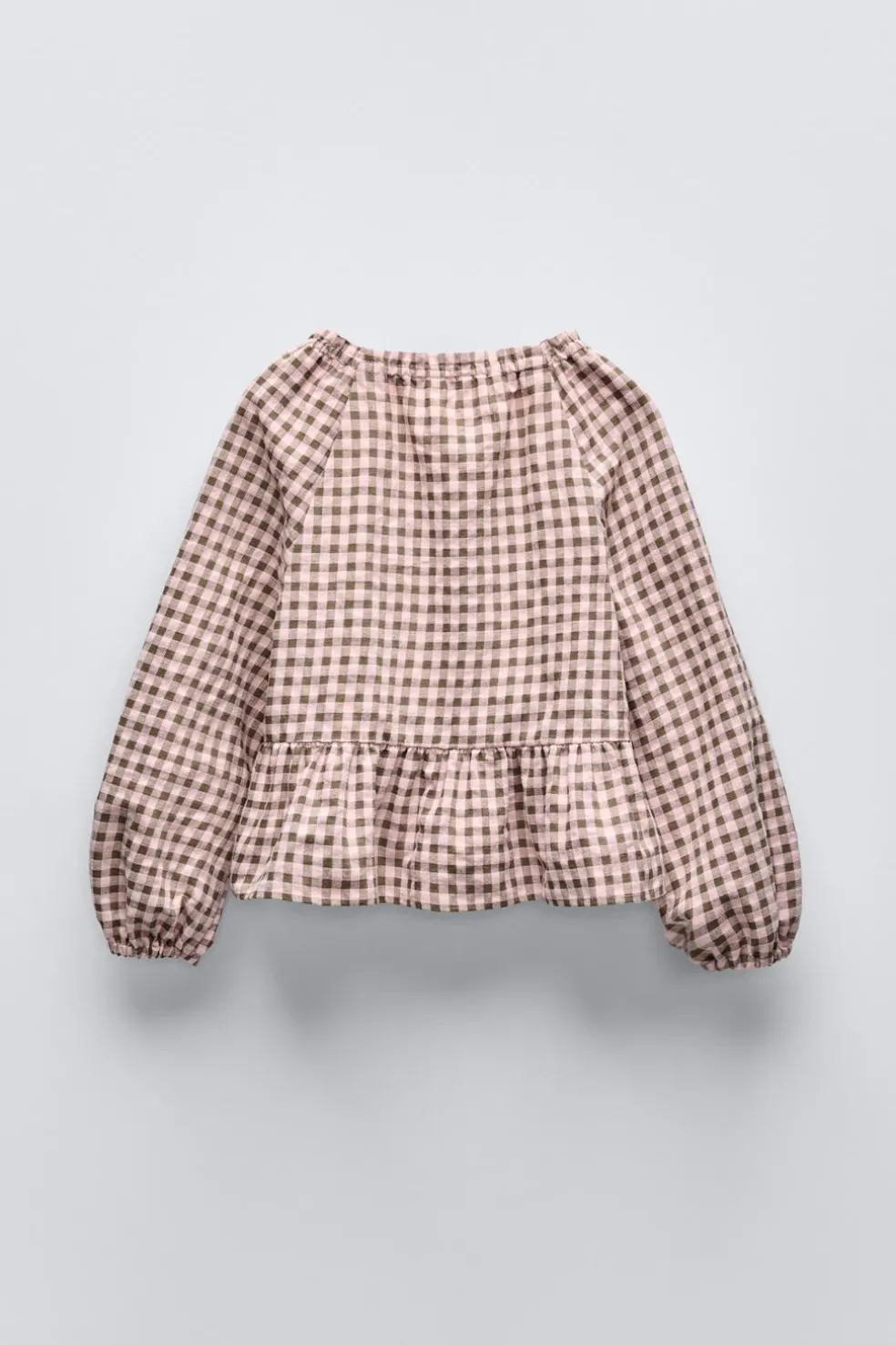 CAMISA AOS QUADRADOS VICHY COM LAÇOS-ZARA Best Sale