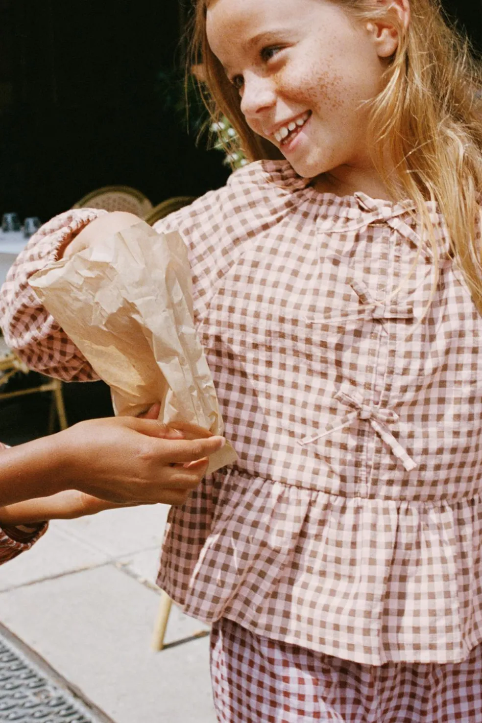 CAMISA AOS QUADRADOS VICHY COM LAÇOS-ZARA Best Sale