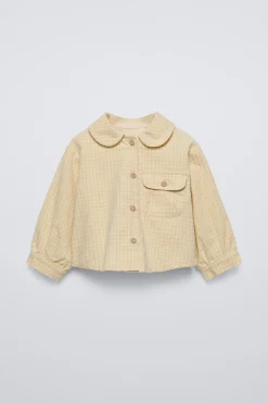 CAMISA BOMBAZINA FINA QUADRADOS-ZARA Best Sale