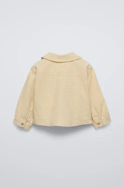 CAMISA BOMBAZINA FINA QUADRADOS-ZARA Best Sale