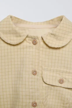 CAMISA BOMBAZINA FINA QUADRADOS-ZARA Best Sale