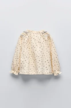 CAMISA BORDADA ESTAMPADA-ZARA Fashion