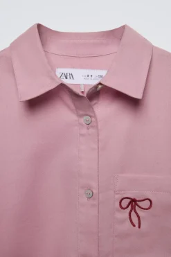 CAMISA BORDADO BOLSO-ZARA Cheap