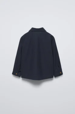 CAMISA COM BOLSOS DE BOMBAZINA FINA-ZARA Outlet