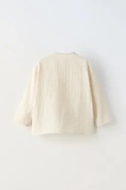 CAMISA COM DECOTE DE BOTÕES EM CREPE-ZARA Shop