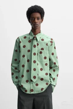 ZARA Camisas^CAMISA COM ESTAMPADO LUNARES X HARRY LAMBERT Preto / Verde