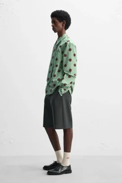 ZARA Camisas^CAMISA COM ESTAMPADO LUNARES X HARRY LAMBERT Preto / Verde