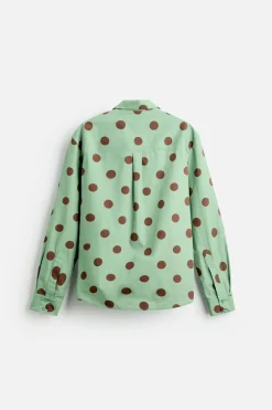 ZARA Camisas^CAMISA COM ESTAMPADO LUNARES X HARRY LAMBERT Preto / Verde
