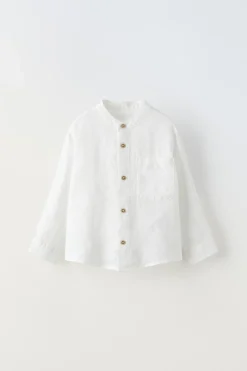 CAMISA COM LINHO-ZARA Outlet