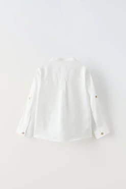 CAMISA COM LINHO-ZARA Outlet