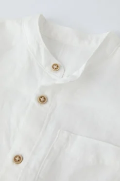 CAMISA COM LINHO-ZARA Outlet