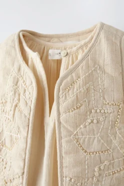 CAMISA COMBINADA COM COLETE BORDADO-ZARA Fashion