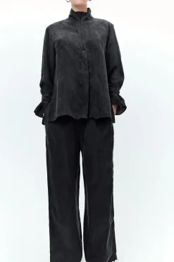 ZARA Camisas / Blusas|Lingerie^CAMISA COMBINADA COM LAÇADAS Preto