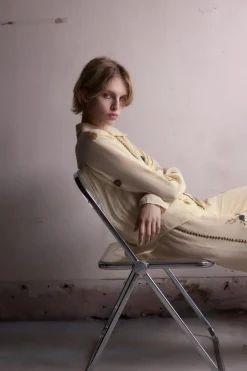 ZARA Camisas / Blusas|Lingerie^CAMISA COMBINADA COM MISSANGAS Amarelo-médio