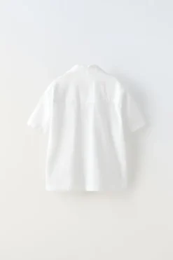 CAMISA DE ALGODÃO COM LINHO-ZARA Flash Sale