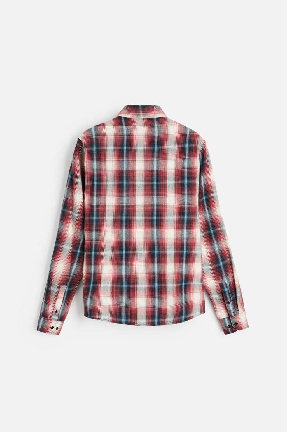 ZARA Vestuário De Inverno^CAMISA DE FLANELA AOS QUADRADOS Vermelho / Preto