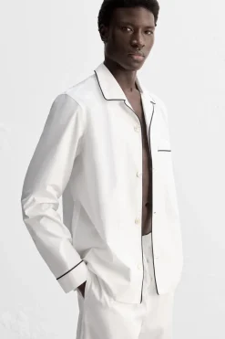 ZARA Acessórios^CAMISA DE PIJAMA CONTRASTE Branco