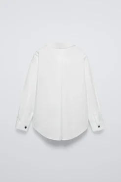 CAMISA DE POPELINA COM FOLHOS-ZARA Outlet
