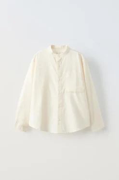 CAMISA DE SARJA COM BOLSO-ZARA Store