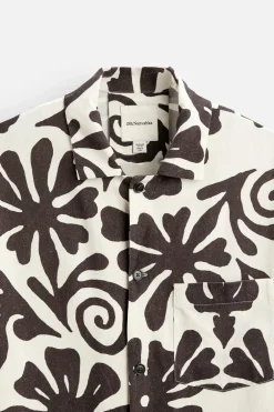 ZARA Camisas^CAMISA DE SEDA ESTAMPADA X NANUSHKA Cru / Castanho