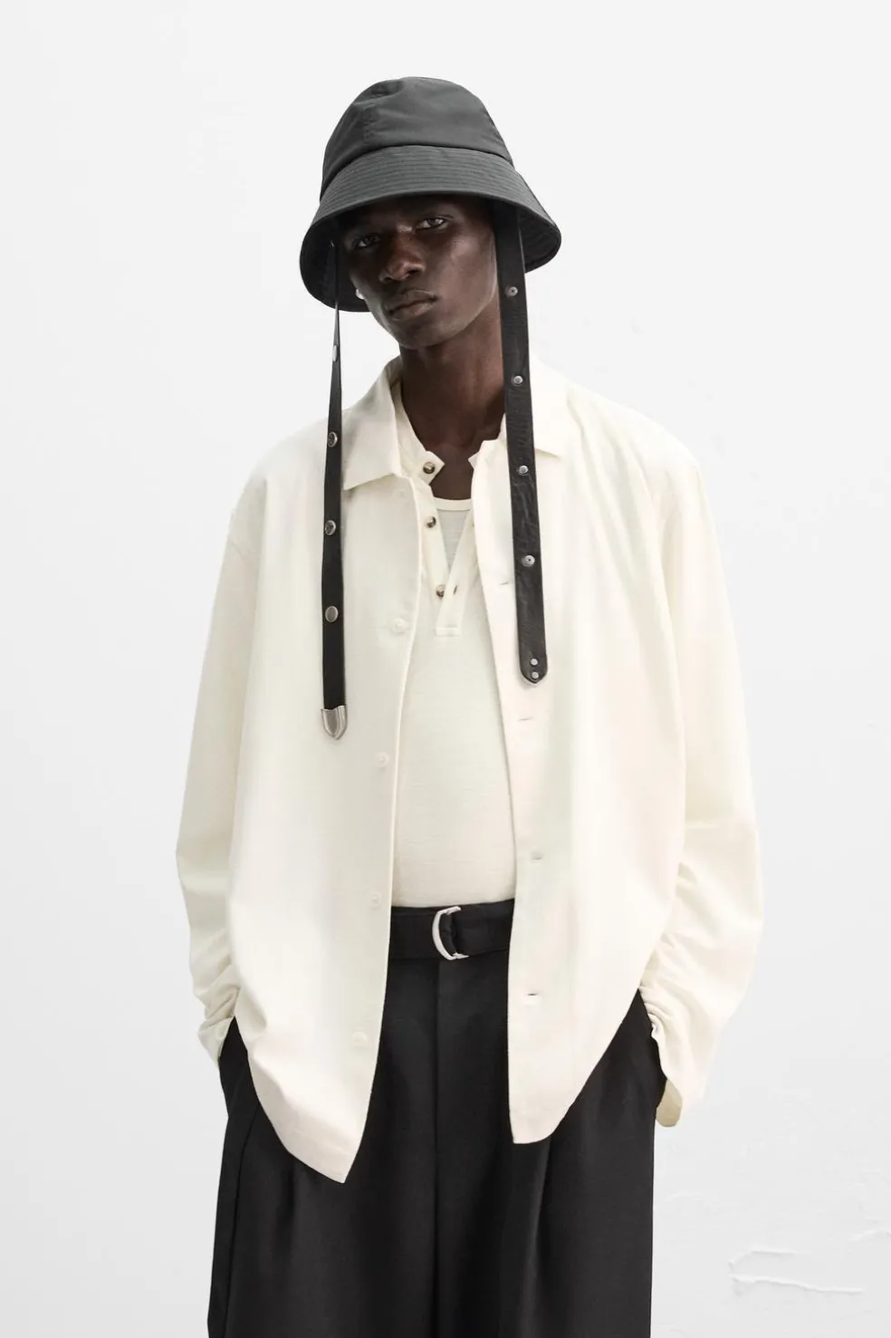 ZARA Camisas^CAMISA DE SEDA X NANUSHKA Branco-marfim
