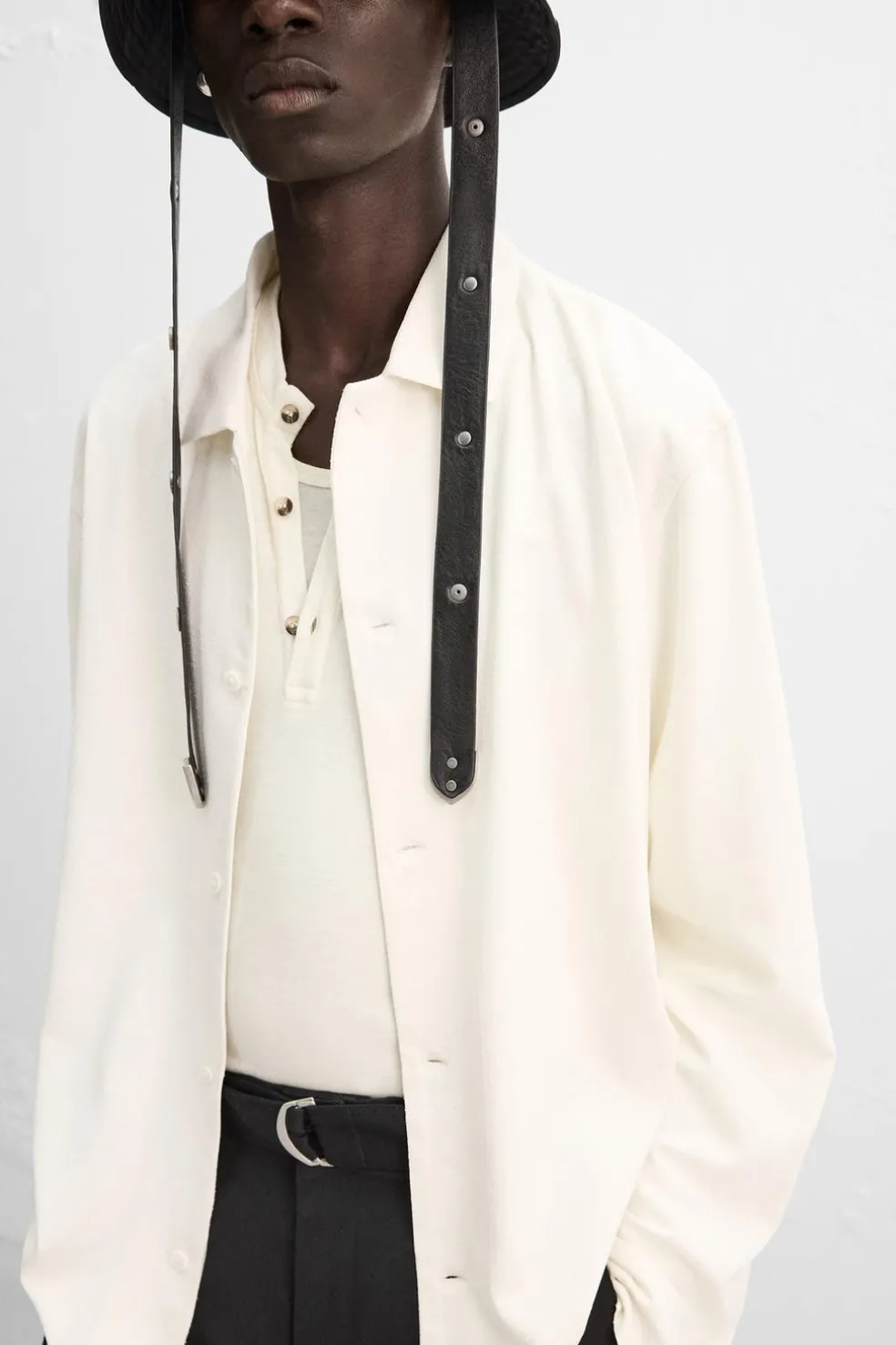 ZARA Camisas^CAMISA DE SEDA X NANUSHKA Branco-marfim