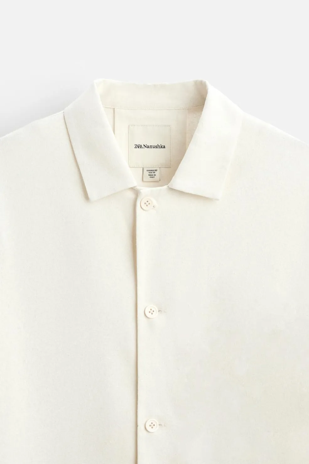 ZARA Camisas^CAMISA DE SEDA X NANUSHKA Branco-marfim