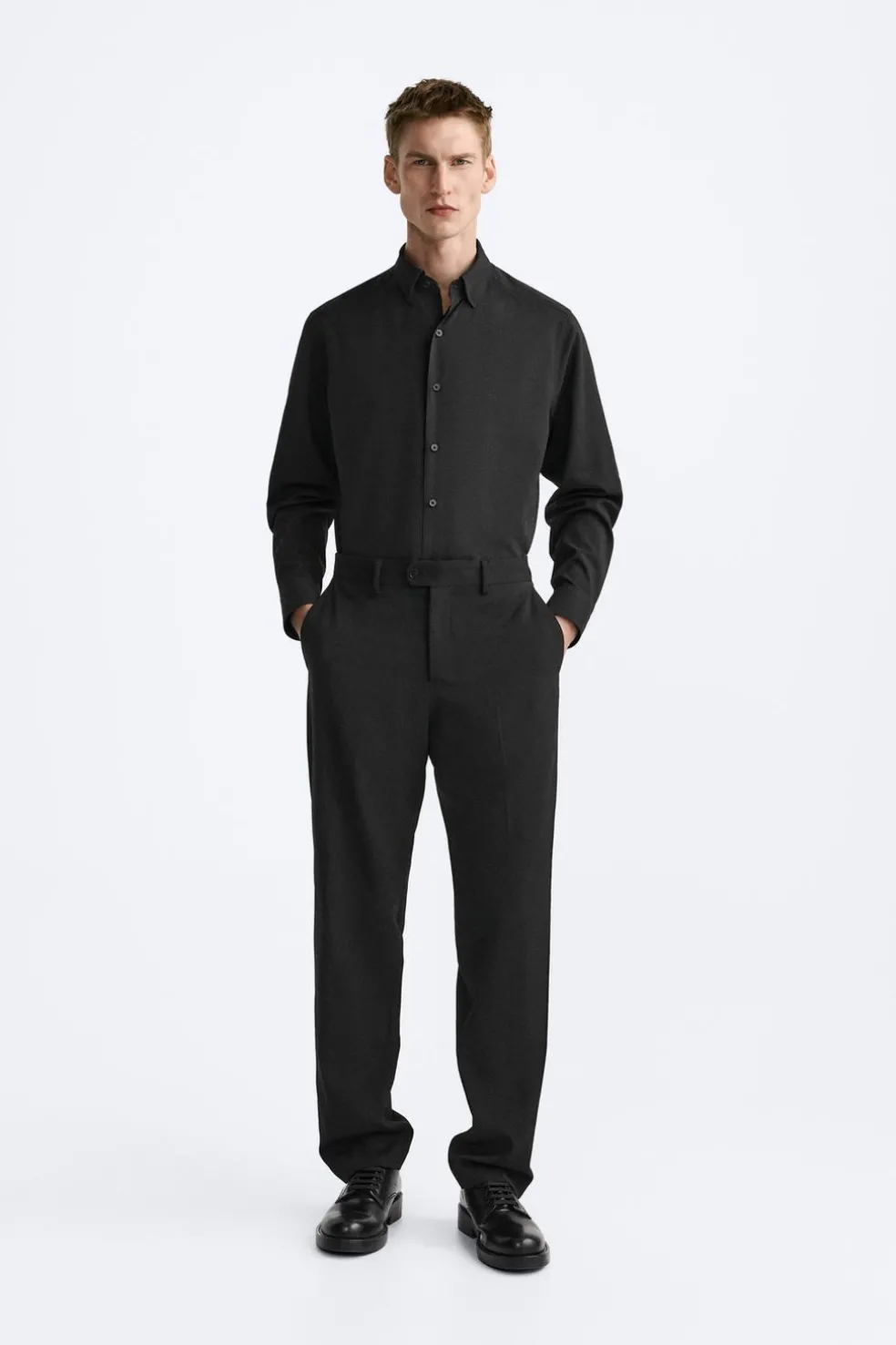 ZARA Vestuário De Inverno^CAMISA ELÁSTICA Preto